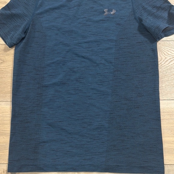 Under Armour Men's Seamless Threadborne Heat Gear Blue short sleeve shirt - Picture 2 of 11
